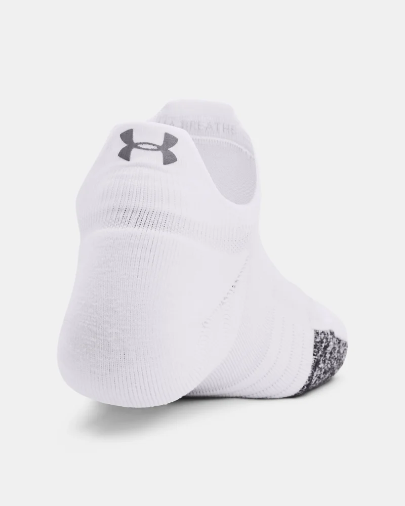 UNDER ARMOUR White Women's UA Breathe No-Show Tab Socks (2-Pack) for Women | Best Price UAE
